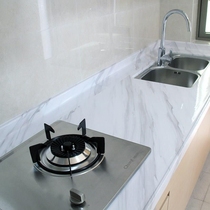 Kitchen oil-proof imitation marble sticker waterproof thickened desktop countertop kitchen oil-proof self-adhesive living room background wall