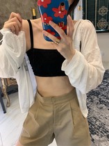 Special BORAKOO Korea East Gate Summer Single Product Recommended Modal Ultra-thin Black Wrapped Chest