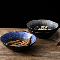 Japanese ceramic restaurant ramen bowl tableware Bowl eating bowl home fruit salad bowl instant noodle bowl rice bowl microwave oven