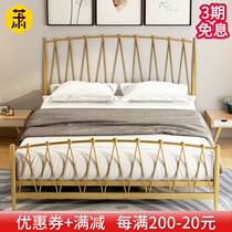 European-style modern minimalist princess wrought iron bed Iron frame Steel frame Double single adult children 1 2 1 5 1 8 meters