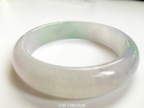 Zhenxin Zhenzhi Old pit ice species Hydrated ice permeable positive circle flat mouth Emerald bracelet Peace bracelet
