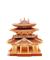 Chinas ancient construction and tenon-and-stall wooden assembly Guilin Qunxiao Chinese garden forest construction model craft gift pendulum piece