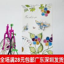 Flower greeting cards handmade multi-purpose cards daily business greeting cards birthday cards