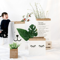 Nordic style ins Kraft paper bag fashion home literary storage bag simulation flower arrangement flower basket flower pot