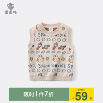 Circle candy girl dress wool vest 2021 spring new baby baby spring and autumn vest baby knitted horse clip