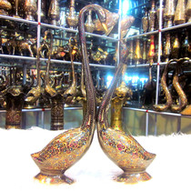 Pakistan handicrafts Bronze bronze sculpture newlywed couple swan auspicious peace festival gifts copper art ornaments