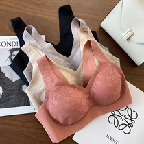 Japan single ~ Giant comfortable incognito vest-style lace without rim underwear Gathered one-piece incognito comfort bra