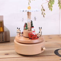 New Christmas Creative Gift Birthday Gift Boy Friend Carriage Wooden Ferris Wheel Music Box Music Box
