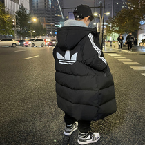 Childrens down jacket foreign boy long boy childrens clothing white duck down over the knee warm coat