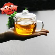 Black tea room with c office glass small heat-resistant teapot transparent with filter tea set Flower tea mini one person