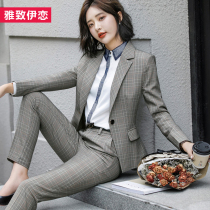 Business suit womens 2019 spring and summer new fashion temperament formal dress interview hanging heavy texture suit work suit