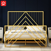 Nordic modern minimalist princess iron art bed iron frame steel frame double single adult children 1 2 1 5 1 8 m