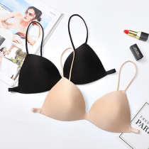 Net red thin shoulder strap back underwear female backless Joker girl thin collection bra no steel ring sexy small bra
