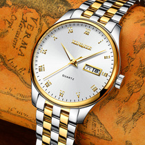 Minimalist mens table fine steel band thin style old mans table Roman quartz watch waterproof luminated calendar mens watches women