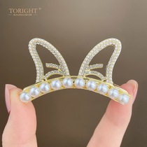 TORIGHT Pearl hairclip bow hairclip hair accessories Korean hairclip minimalist bangs clip headwear hair accessories