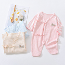 Baby one-piece clothes spring autumn pure cotton long sleeve newborn monk clothes male and female baby butterfly haters climbing to promote promotion