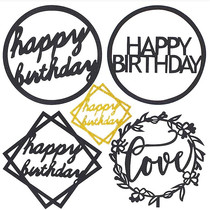 Cake Decoration Baking Cake Plug-in Plug-in Flag Happy Birthday Birthday Party Decorations