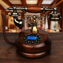 Antique vintage telephone European solid wood rotating wireless card telephone Telecommunications mobile linkage home landline