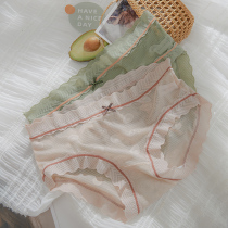 3 dress Summer days Lace Silk Screen Yarn Briefs Women Cute Sweet And Slim no marks Breathable Comfort Young Girl Sexy