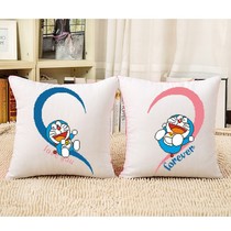 Cross stitch pillow car car with their own embroidery simple pair of cute cushions printed embroidery diy handmade living room