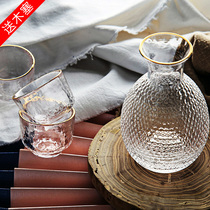 Japanese wine set glass glass glass wine wine glass roasting Wine pot fruit wine cup plum white wine glass small glass wine household set