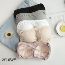 Anti-light sexy underwear cross with chest pad without shoulder strap breast wrap female chest chest gathering non-slip beauty back integrated bra