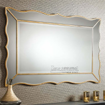 European home bathroom mirror Bathroom mirror Wall-mounted entrance decorative mirror Bathroom mirror Dressing mirror Basin mirror customization