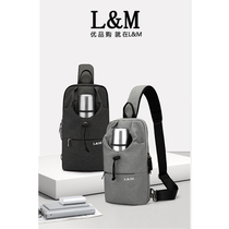 Chest bag mens multifunctional one-shoulder messenger bag tide brand all-match sports outdoor leisure small shoulder bag small backpack mens bag