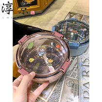 Canteen lunch box is convenient to carry office workers and students after 00 cute net celebrity lunch box canteen simple rice bowl Korean style