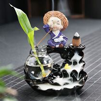 (Affordable) Turn Back Fragrant Grain Indoor Ornamental Flow Smoke Stove Creative Incense Stove Sandalwood Smoked Incense Mosquito Repellent Agrass