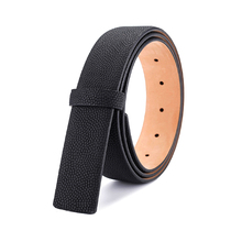 Upscale bicolor men genuine leather headless leather strap imported bifacial headlayer cow leather strap body leather strap not taking the lead 3 4