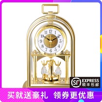 Japan Lisheng table clock European living room bedroom mute modern fashion Creative art pendulum table clock 4SG744