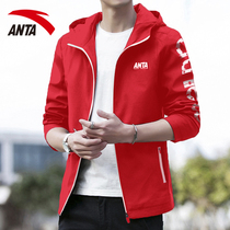 Anta coat mens jacket 2021 official website Summer new running hooded cardigan zipper trend sweater sportswear