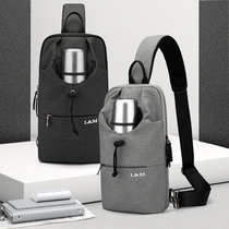 Chest bag Mens satchel bag Mens bag oblique cross bag Casual shoulder bag Chest tide brand personality multi-functional sports backpack