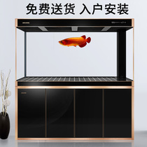 Minjiang middle and large bottom filter glass dragon fish tank ecological water-free landing living room home office dragon and Fish Tank