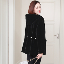 zqqz gold mink fur coat women 2021 Winter new fashion temperament Haining short cashmere coat D431