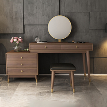Nordic light luxury solid wood dresser Modern simple bedroom small apartment storage cabinet integrated net celebrity ins makeup table