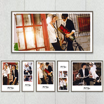 Photo wall 5 combination 48 inch wedding photo enlarged photo frame hanging wall high-end photo studio Nordic style table photo production