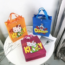 Exit single cute cartoon Oxford cloth waterproof handbag small childrens bag student lunch box bag