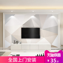 Nordic style geometric wallpaper modern minimalist living room TV background wall wallpaper film and television Wall mural wall cloth atmospheric