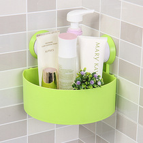Triangle powerful suction cup bathroom storage rack toilet wall hanging bathroom corner rack toilet toilet storage rack