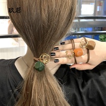Bracelet dual Hairband Korean version of simple tie hair leather band high elastic headdress Net Red Girl head rope Korean hair
