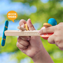 Original imported creative gift PlanToys clown flying plane resonance children have fun science exploration toys