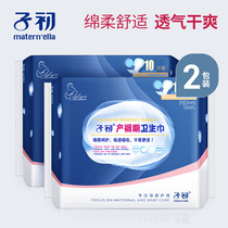 Sub-Pregnancy Pregnant Woman Moonzi Maternal Sanitary Napkins Puerperal Puerperal Puerperal Puerperia Lengthen 10 Pieces L Code 2 Pack