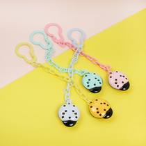 Iridescent Golden Baby Pacifier Anti Drop Chain Nipple Clip Tooth Rubber Chain Anti Fall Clip Toy Anti Drop Chain Pacifier Rope