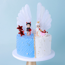 Cake model simulation 2020 new net red cartoon pop devil Angel birthday bubble window sample