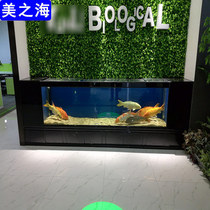 Double-sided filter ecological fish tank Aquarium company front desk living room free water change large 2 meters 3 meters rectangular tank