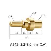 A542 Custom pogopin Probe Telescopic Spring Thimble Copper Pin Charging Pin Gold Plating Current Pin