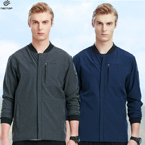 TECTOP Outdoor Sports Elastic outdoor windbreaker Mens spring and autumn light jacket breathable casual clothes