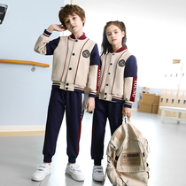 School uniform suit primary school students spring and autumn clothing first grade childrens sports clothing class clothing British style kindergarten clothing
